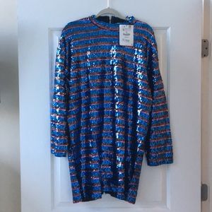 NWT Zara size M sequin mini